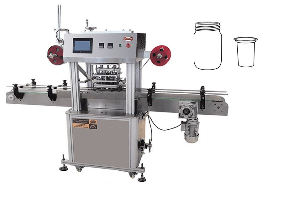 توريد وتصدير ماكينات لحام الغطاء على العبوات من الرول 2 خط اوتوماتيك موديل GP-SL2