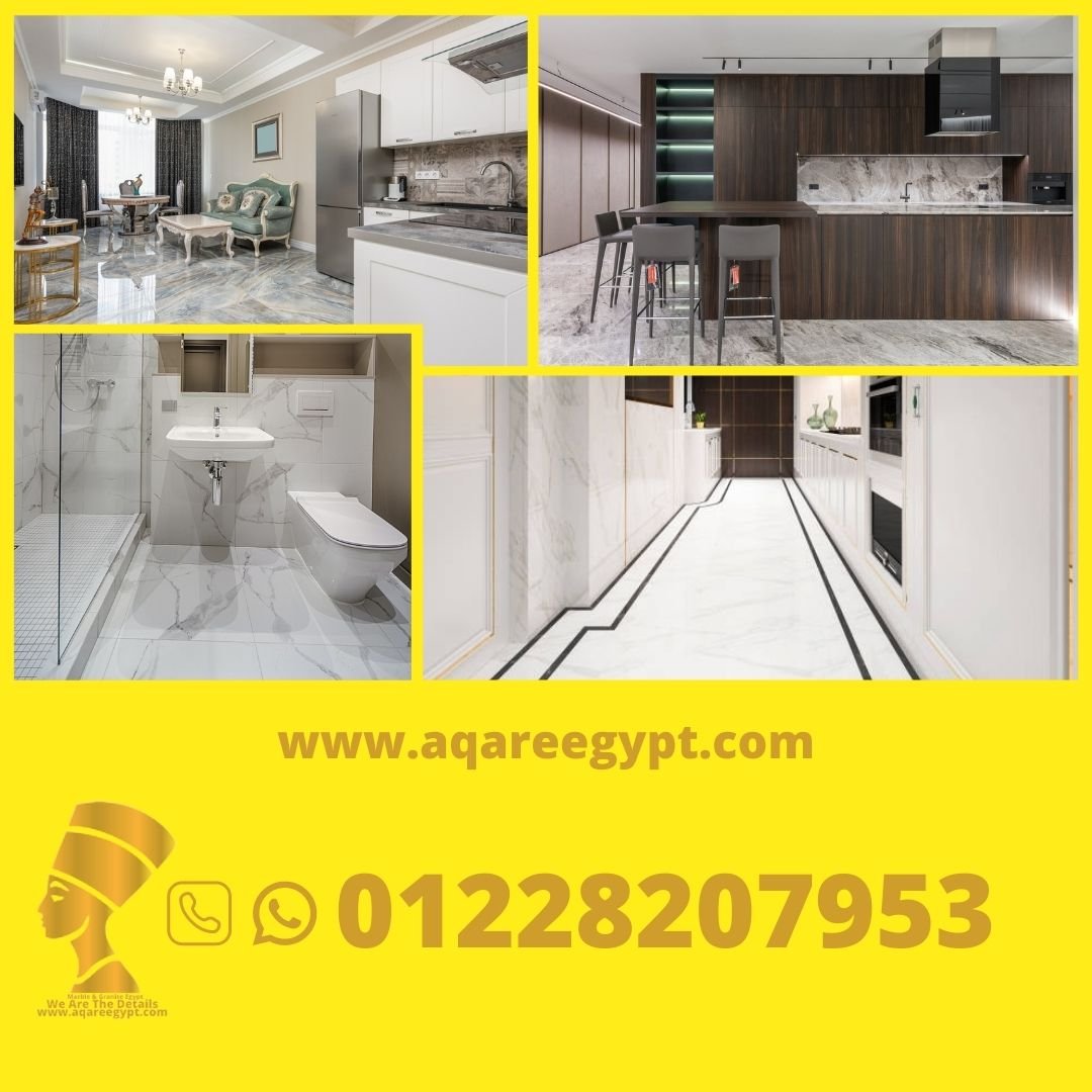 تركيب ديكورات ريسبشن شيك من الرخام والجرانيت