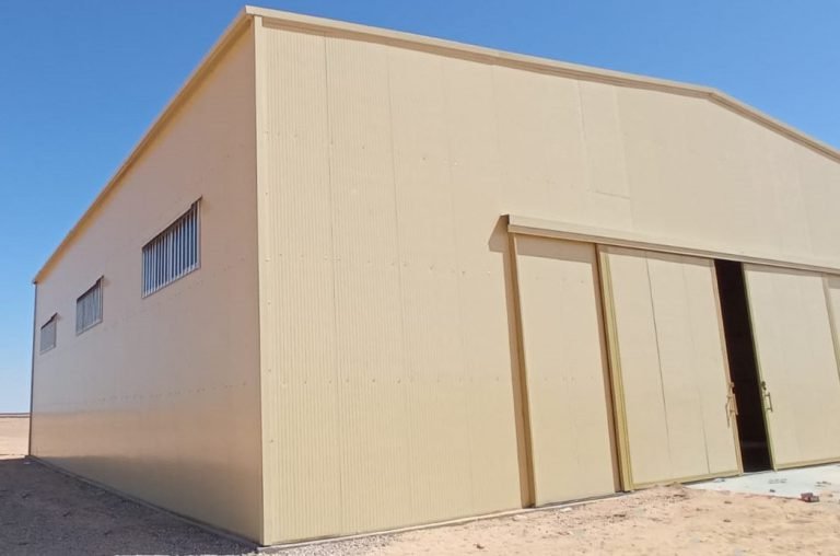 تصنيع وتركيب الهناجر الحديدية من شركة كرفان الشرق الأوسط